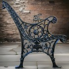 Heavy Victorian Antique Cast Iron Garden Patio Park Bench 