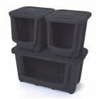 Durabilt 7720grbk 06 Storage Tub Stacking Bin  4 61 Cu Ft  Black  Polypropylene