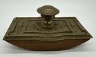 Antique Victorian Ornate Brass Ink Blotter Rocker Desktop Ornament 1800 s Era