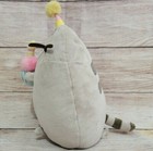 Gund Pusheen Plush Birthday Cat With Cupcake Stuffed Animal Gray 10  2018