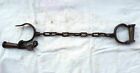 Handcrafted Heavy Chain Leg Cuffs Lock Key Handcuff Vintage Old Antique Iron