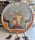 Ralph Aragon 1944-2025 Zia Pueblo Pottery Shield Deer Feathers Signed 2000