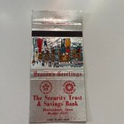 The Security Trust   Savings Bank Shenandoah Vintage Matchbook Cover Tmm2-3