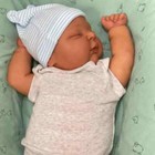 20  Silicone Vinyl Real Newborn Bebe Asleep Fat Black Skin Reborn Baby Doll
