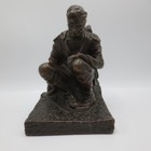 Single Bookend Wwi Soldier Military Army Kathodian Clad Doughboy Kbw Bronze 8 
