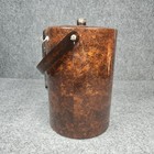Georges Briard Tortoise Shell Ice Bucket Tongs Vintage Mcm Barware Retro Mid Cen