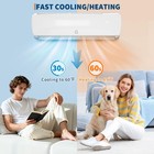 Quiet 9000 Btu Mini Split Wall Mounted Air Conditioner   Heat Pump 19 Seer2 230v