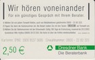 Dresdner Bank  Callingcard        420 