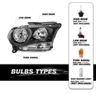 Halogen Headlight Assembly Compatible With 2011 2012 2013 Dodge Durango W o Hid