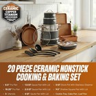 Gotham Steel 20 Pc Ceramic Cookware Set  Copper Pots And Pans Bakeware Set  more