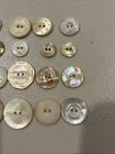 20 Antique Vtg Beautifully Carved White Mop Buttons - 1 2    To 1-1 16   - Old Lot