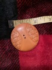 Butterscotch  Bakelite 2    Button With Molded Basket Weave Pattern