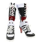 Dc Comics Suicide Squad Harley Quinn Cosplay Boots Wig Shoes Cos Costume Hot