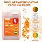 6 Lbs Orange Indicating Silica Gel Desiccant Beads  Premium 6lbs  Orange