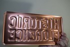 Historic Florence Arizona Solid Copper Vehicle License Plate Prisoner Made