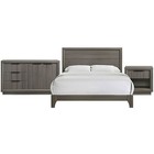Elements Darien Queen Bedroom Set B-13950-3-qs2 Gray Bed Dresser Nightstand
