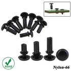Us Stock 100pc R4070 Nylon Push-type Rivets Black Plastic Letter Rivets M4x7 0mm