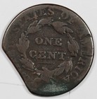 1810 9 Large Cent   Error   Mint Clipped Planchet   Circulated   199210