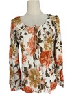 Eden Women   s Scoop Neck Floral Blouse Shirt Size 12 Long Sleeve Brown green