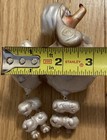 Vtg Hand Blown Glass Fancy French Poodle Dog Christmas Ornament W dangling Legs