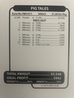Pull Tab Tickets - Jar - Game -pick Board - Holder -pig Tales - 6 540 Ct