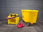 Rubbermaid Fg758088yel Wavebrake 35 Qt Yellow Mop Bucket With Side Press Wringer