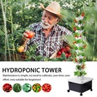 10 Layer 50pot Vertical Hydroponic Garden Tower System Aeroponics Home Grow Kit