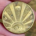 Vintage Good Luck Will Accompany The Bearer Brass Token The All Seeing Eye
