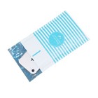 500 4x8 Packed With Love From Us To You Blue Stripe Poly Bubble Envelopes Mailer
