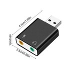 Usb Audio Adapter External Stereo Sound Card With 3 5mm Headphone And Mic
