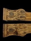 Vintage Hand Carved Wooden Corbels Wall Bracket Antique 1800s Pair Of 2