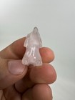Chinese Qing Republic Carved Stone Rose Quartz Animal Sheep  Figure Statue