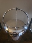 Reed   Barton Ice Bucket Vintage Silver Plated Articulating Lid Plastic Liner