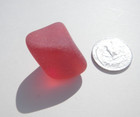 Sea Glass  Beautiful Chunky Red
