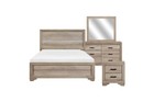 New 4pc Light Brown Queen King Twin Full Bedroom Set Rustic Farmhouse Bed d m n
