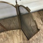 Vintage Brass 4 Panel Folding Fireplace Screen