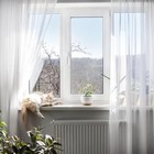  Sheer White Curtains  84 Inch Length 2 Panels Set  Rod 84 w X 42 l  pack Of 1 