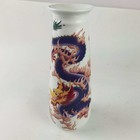 Chinese Old Porcelain Collection Pastel Dragon Pattern Cylinder Vase