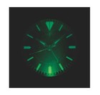 Seiko Qhe184m Green Desk Alarm Clock   Quiet Sweep  Led Flash Alarm