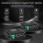 Industrial Hardened Gigabit Poe  Splitter Poe Ieee802 3  95w Input 24v Dc Output
