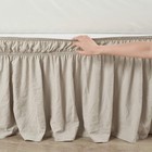 Ruched Ruffle Elastic Easy Wrap Around Bed Skirt Single Queen king cal King