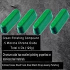 4 Pcs 4 2oz Green Chrome Oxide Leather Strop Buffing Honing Sharpen Compound