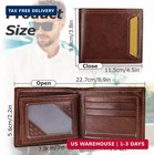 Mens Slim Bifold Wallet Soft Leather Flip Id Window Credit Card Holder Black New