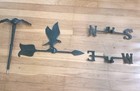 Vintage Eagle On Arrow Figural Cast Metal Weathervane 