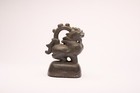 Antique Burmese Cast Bronze Lion Opium Weight 3lb 15oz
