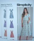 Simplicity 9475 Sewing Pattern Sweetheart Neckline Dress Sz 6-14 Or 16-24