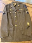 Wwii Uniform U s  Pacific Theater With Visor Cap And Ribbons From Estate