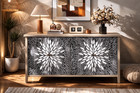 Boho Decor Carving Sideboard Buffet Art Storage Cabinet Modern Console Table