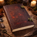 Large Handmade Vintage Leather Journal Set Of 5 Double Lock Diary 200 Blank Page