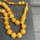 Antiq Pressed Amber Style Misbaha Tasbih 28g   10mm   33 Beads Tamlika